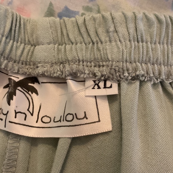 VINTAGE TOMMY N LOU LOU PANT SET SZ XL RAYON MIXED TONAL FABRIC CROPPED - Picture 11 of 11